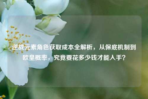 逆战元素角色获取成本全解析，从保底机制到欧皇概率，究竟要花多少钱才能入手？