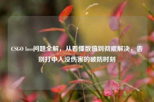 CSGO loss问题全解,从看懂数值到彻底解决,告别打中人没伤害的破防时刻
