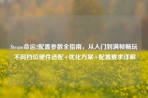 Steam命运2配置参数全指南，从入门到满帧畅玩 不同档位硬件适配+优化方案+配置要求详解