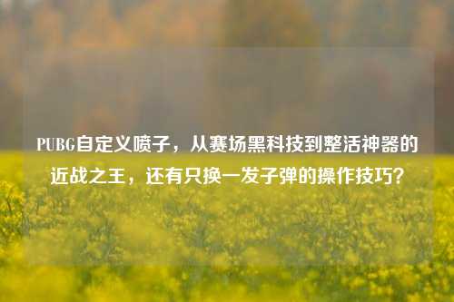 PUBG自定义喷子，从赛场黑科技到整活神器的近战之王，还有只换一发子弹的操作技巧？