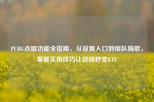 PUBG点唱功能全指南，从设置入口到组队嗨歌，掌握实用技巧让战场秒变KTV