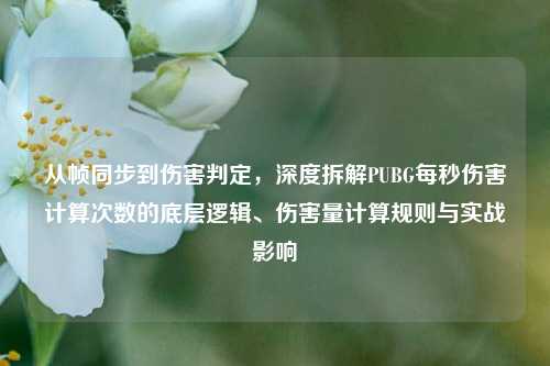 从帧同步到伤害判定,深度拆解PUBG每秒伤害计算次数的底层逻辑、伤害量计算规则与实战影响