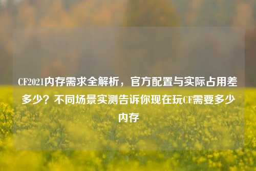 CF2021内存需求全解析，官方配置与实际占用差多少？不同场景实测告诉你现在玩CF需要多少内存