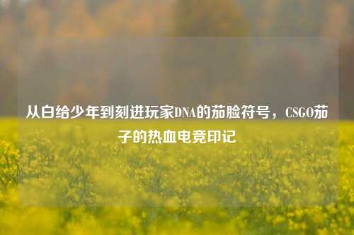 从白给少年到刻进玩家DNA的茄脸符号,CSGO茄子的热血电竞印记