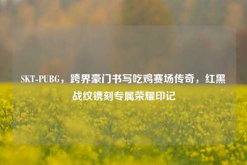 SKT-PUBG,跨界豪门书写吃鸡赛场传奇,红黑战纹镌刻专属荣耀印记