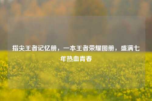 指尖王者记忆册,一本王者荣耀图册,盛满七年热血青春