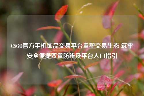 CSGO官方手机饰品交易平台重塑交易生态 筑牢安全便捷双重防线及平台入口指引