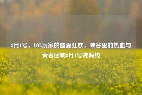 8月1号，LOL玩家的盛夏狂欢，峡谷里的热血与青春回响8月1号陇海线