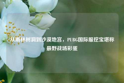 从雨林树洞到沙漠地宫，PUBG国际服挖宝堪称最野战场彩蛋