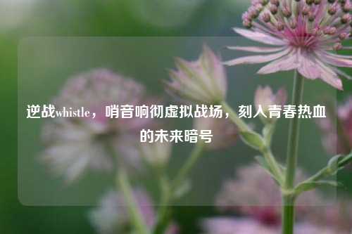 逆战whistle,哨音响彻虚拟战场,刻入青春热血的未来暗号