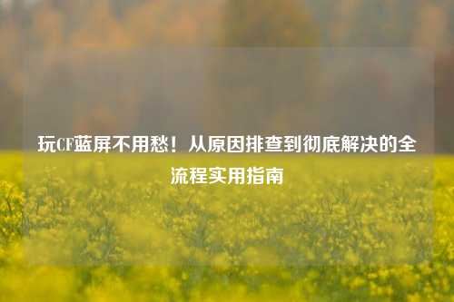 玩CF蓝屏不用愁!从原因排查到彻底解决的全流程实用指南
