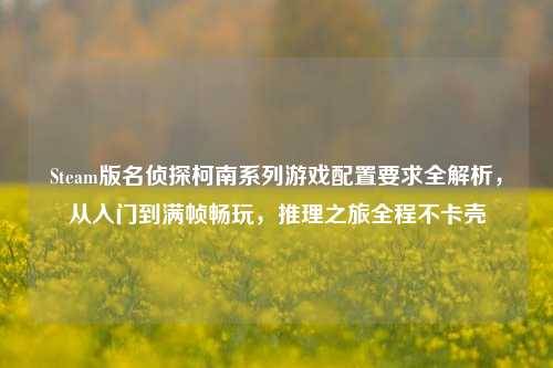 Steam版名侦探柯南系列游戏配置要求全解析,从入门到满帧畅玩,推理之旅全程不卡壳