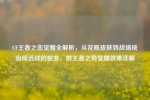 CF王者之击觉醒全解析,从花瓶皮肤到战场统治级近战的蜕变,附王者之势觉醒效果详解