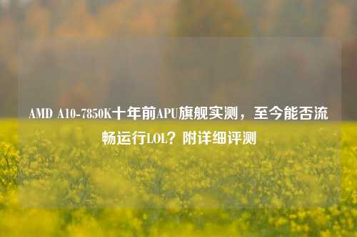 AMD A10-7850K十年前APU旗舰实测，至今能否流畅运行LOL？附详细评测