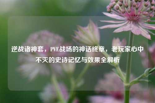 逆战诸神套,PVE战场的神话终章,老玩家心中不灭的史诗记忆与效果全解析
