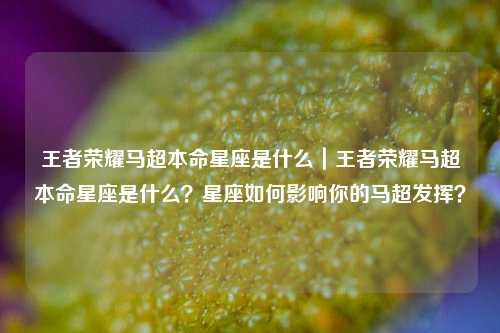 王者荣耀马超本命星座是什么|王者荣耀马超本命星座是什么?星座如何影响你的马超发挥?